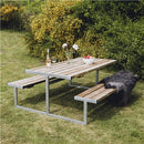 Hortus - Bord-/bænksæt "ODIN" trykimprægneret og galvaniseret stel uden ryg L: 180 x B: 185 cm