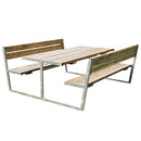 Hortus - Bord-/bænksæt "BALDER" trykimprægneret og galvaniseret stel med ryg L: 180 x B: 201 cm