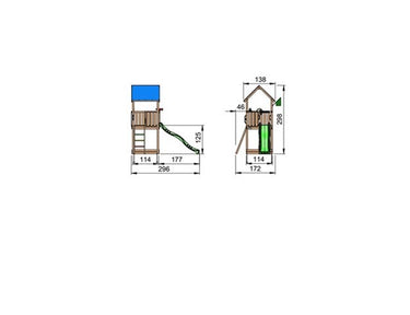 Jungle Gym Castle legetårn komplet ekskl. rutschebane - Bolig og Haven