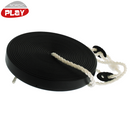 Den sorte plastik tallerkengynge fra Nordic Play med et hvidt reb 