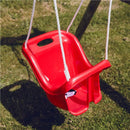 Rød babygynge i plastik til børn mellem 0 og 3 år fra Nordic Play 