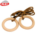 Nordic Play - Gymnastikringe børn Ø15,8 cm i træ m/justerbart reb