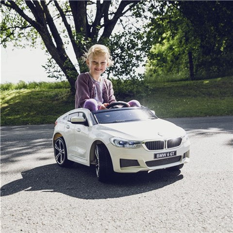 Nordic Play - Elbil BMW GT 12V med gummihjul, Nordic Play - Speed hvid, fra 3-8 år