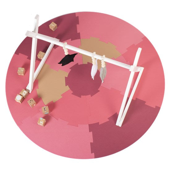 10 mm tykke legegulvmåtte i pink fra Nordic Play 