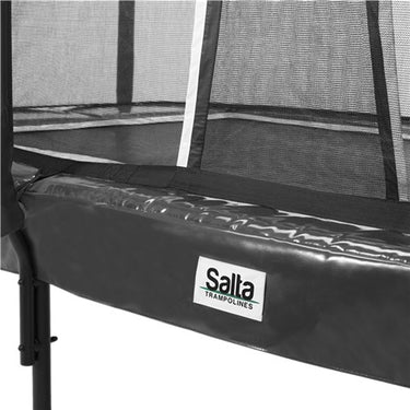 Salta Trampolin, First Class, rektangulær 427x244 cm, sort inkl. stige & sikkerhedsnet - Bolig og Haven