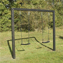 Nordic Play - Gyngestativ Alma sort grundmalet inkl. 2 sorte gynger