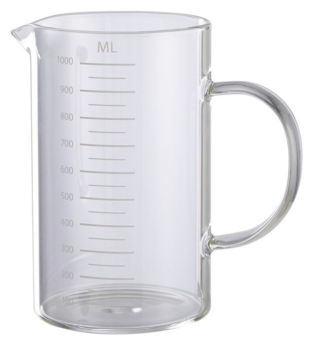 Den varmeresistente målekande i glas på 1 liter fra Day, set oppe fra 