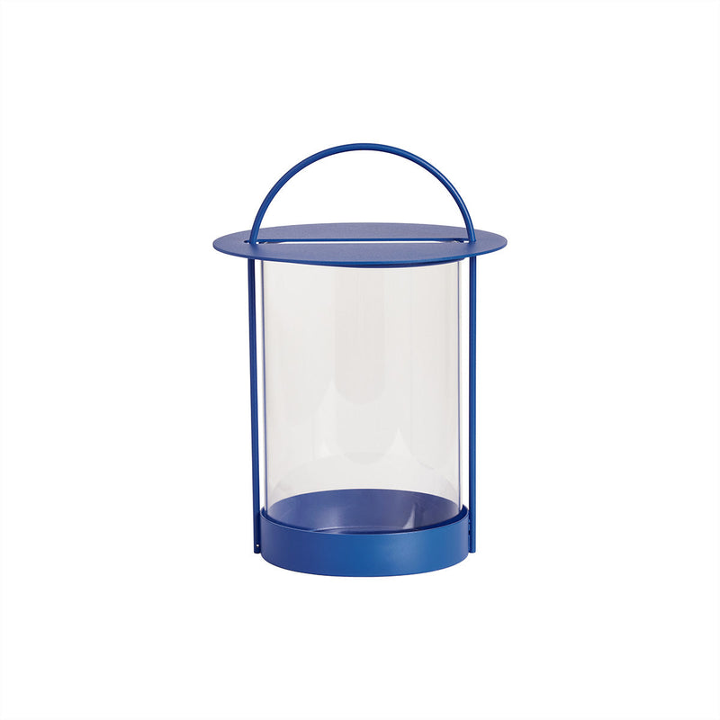 OYOY LIVING - Maki Lanterne, Optic Blue - Lille H29 cm