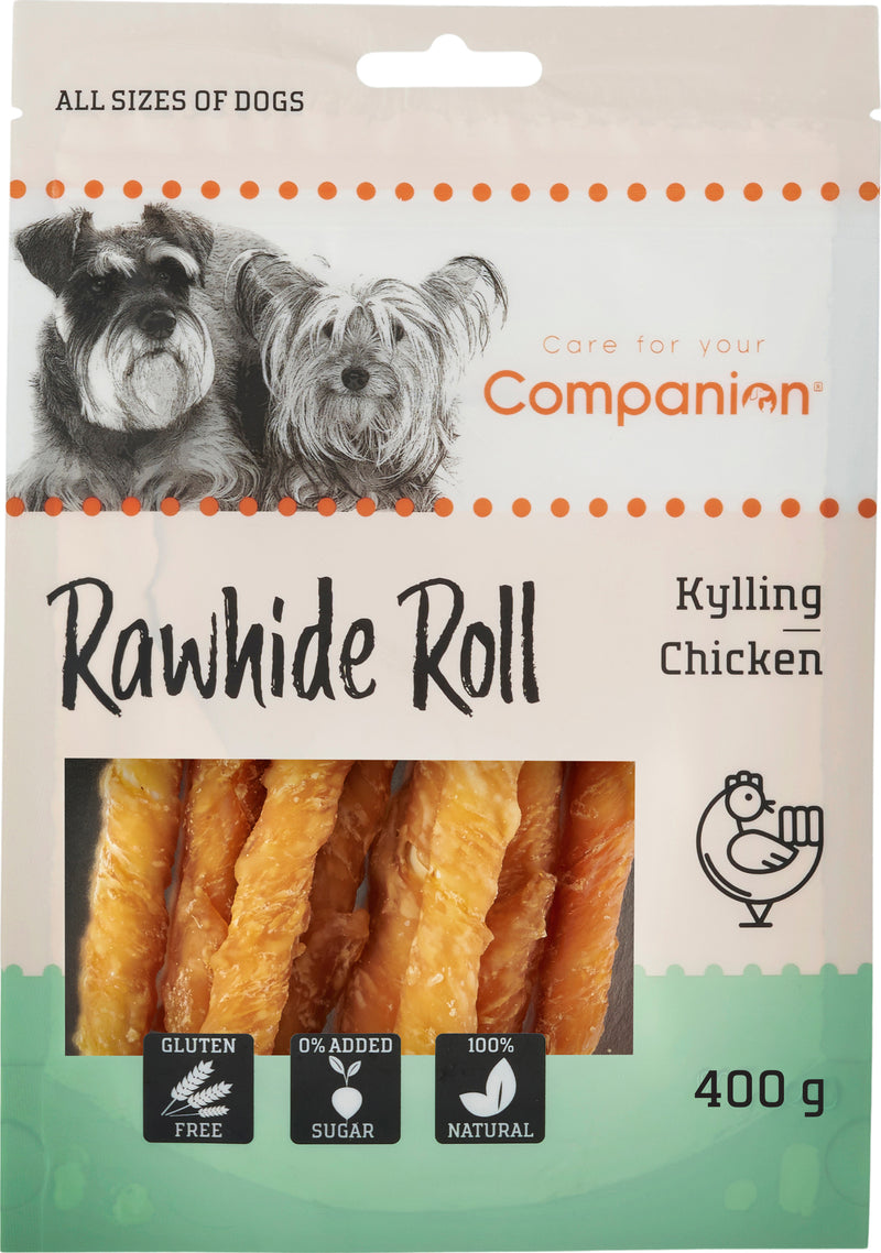 Companion - Kylling råhuds rulle , 400g