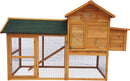 Companion - Hønsehus - 210x90x113 cm - natur/grøn