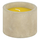 Gult Citronella duftlys i beton fra Esschert Design som beskytter mod inskter 