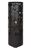 118 cm højt havepejs og bålsøjle i sort med fugle og grene udskæringer fra Esschert Design  