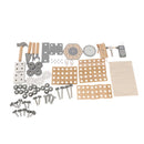 Værktøjsbænken fra Nordic Play komme med 92 dele af nødvendigt tilbehør 