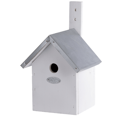 Garden Life - Redekasse til blåmejse i hvid H31 cm
