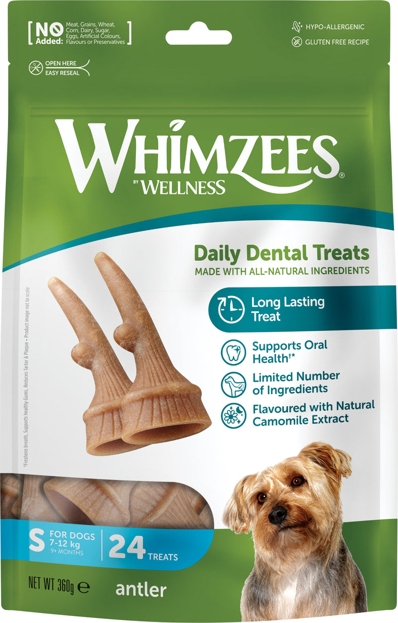 Whimzees - Occupy Antler S, 24 stk, 360g MP
