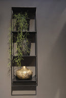 Trademark Living Washington vægreol med tre rum - sort