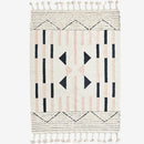 Madam Stoltz - Håndvævet Bomuldstæppe frynser 120x180cm