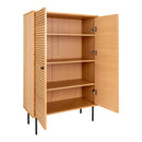 House Nordic - Kyoto Vitrineskab, egefiner, B80xD40xH130 cm