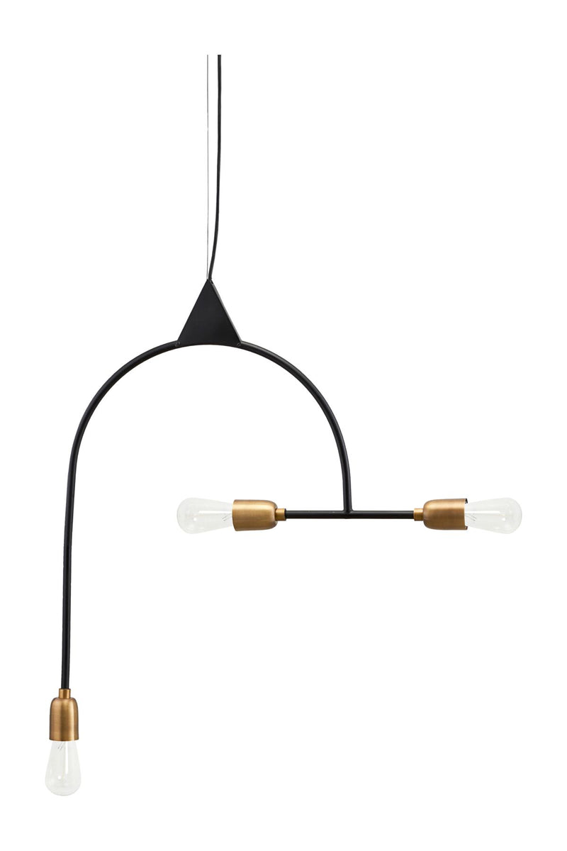 House Doctor - Lampe, Arch, Sort/Messing, H66,5 x B63 cm