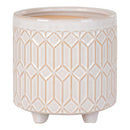 Keramik Urtepotte - Hvid H19,5 cm