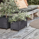 House Doctor - Urtepotter, File, Grå - sæt 2 stk.