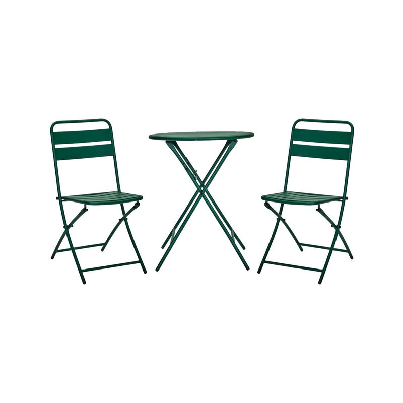 House Doctor - Cafésæt, Helo, Mørkegrøn 2 stole og 1 bord