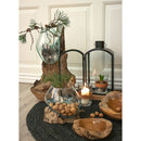 San Marino Waterdrop - Vanddråbe skål i glas med træfod h50 cm