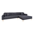 House Nordic - Lido Lounge Sofa, mørkegrå, højrevendt HN1045