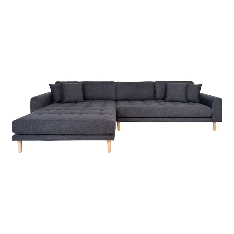 House Nordic - Lido Lounge Sofa venstrevendt, mørkegrå HN1045
