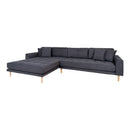 House Nordic - Lido Lounge Sofa venstrevendt, mørkegrå HN1045