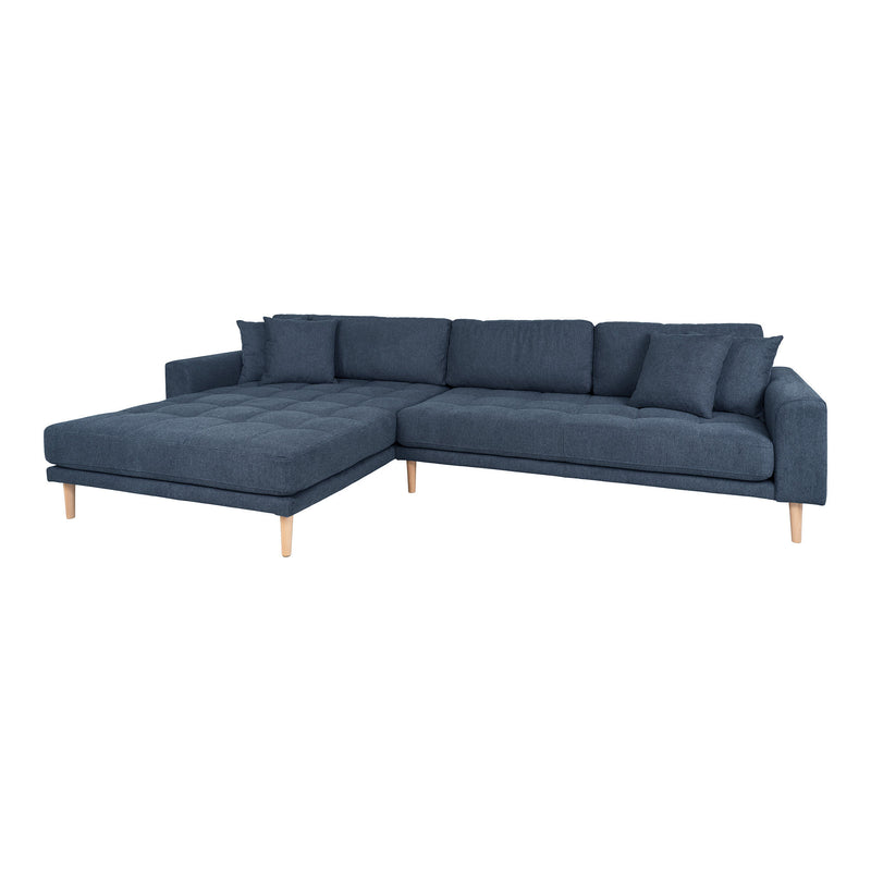 House Nordic - Lido Lounge Sofa venstrevendt, mørkeblå HN1035