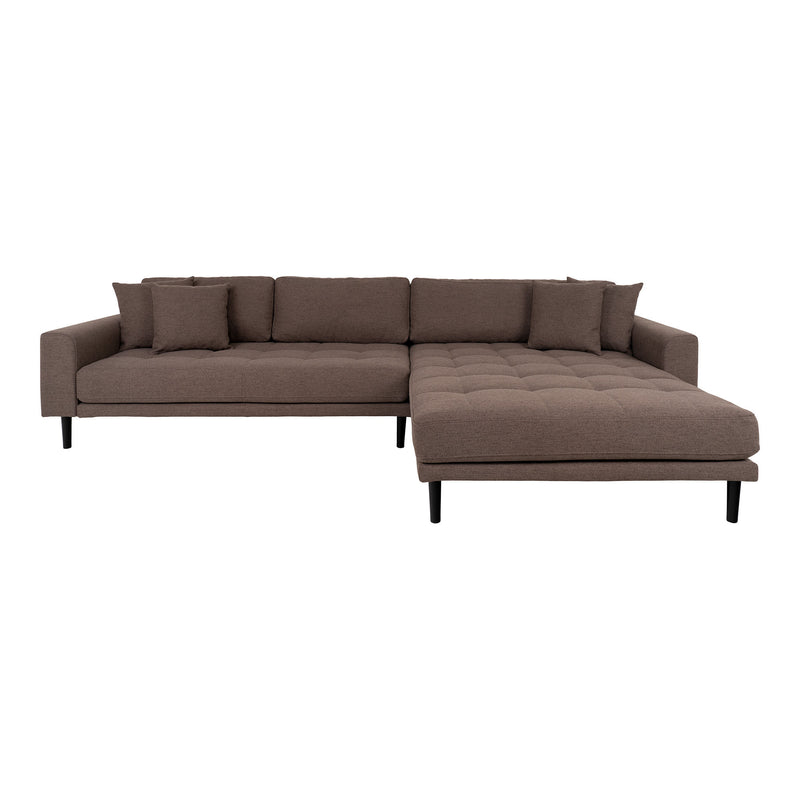 House Nordic - Lido Lounge Sofa højrevendt, brun HN1055