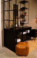 Trademark Living Washington vægreol med tre rum - sort