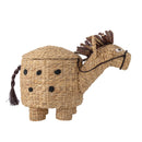 Bloomingville MINI - Bobbi Kurv m/Låg, Natur, Vandhyacint H45 cm